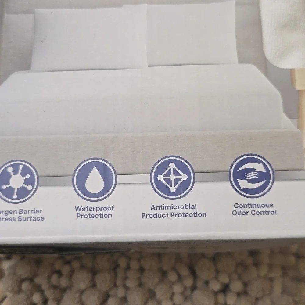 New Arm & Hammer White Terry Waterproof Size Twin/twin XL Mattress‎ Protector